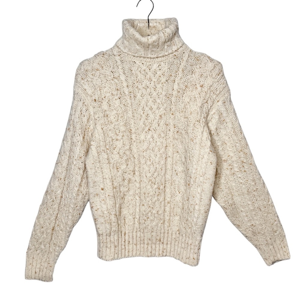 Vintage Liz Sport Vintage Women’s Wool Turtleneck Chunky Cable Knit Sweater Sz M